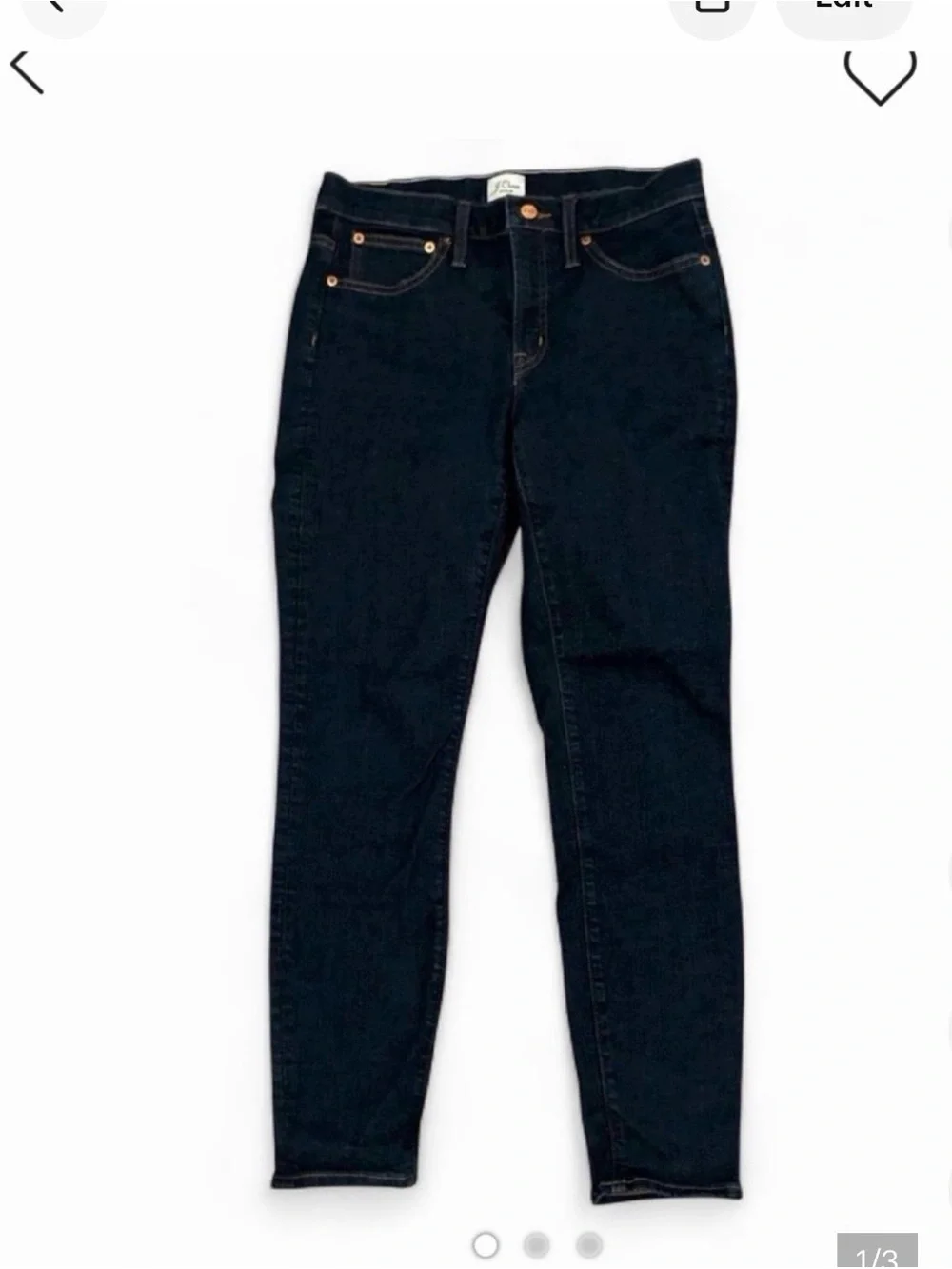 J. Crew Dark Indigo Skinny Jeans